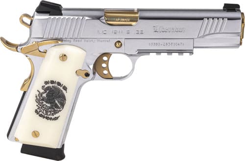 GIRSAN MC1911S LIBERADORE – 38 SUPER CHROME/GOLD ENGR. 8RD