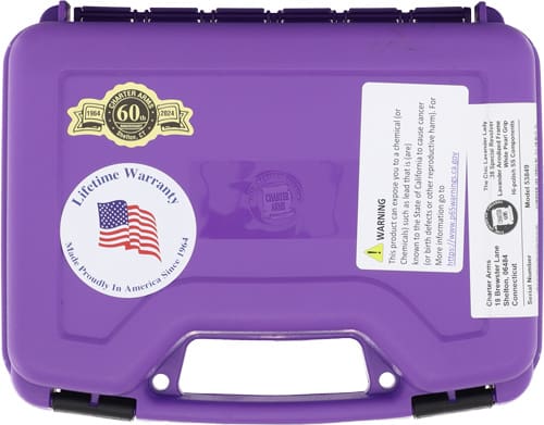 CHARTER ARMS CHIC LADY 38SPL – 2″ LAVENDER/HIGH POLISH W/CAS