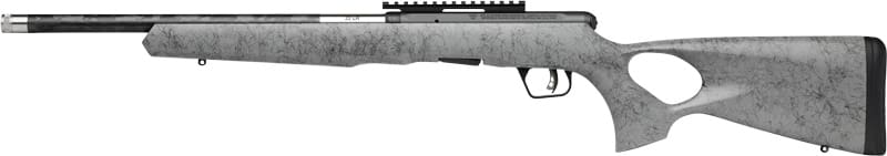 SAVAGE B22 22WMR TIMBERLITE - THUMBHOLE 18" CF 10RD GRY WOOD - Image 2