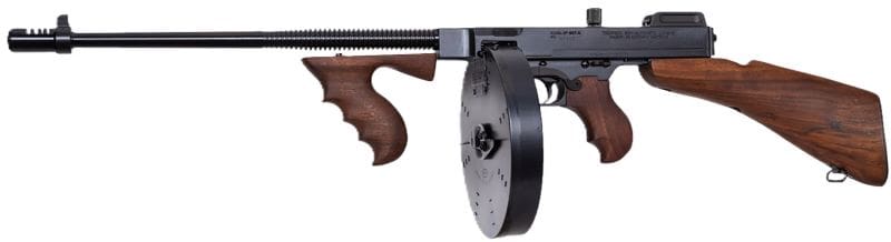 THOMPSON 1927A1 45ACP DELUXE – CARBINE WOOD W/100RD & 20RD