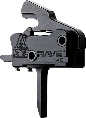 RISE TRIGGER RAVE 140 FLAT SST – 3.5LB AR-15 W/ANTI WALK PINS