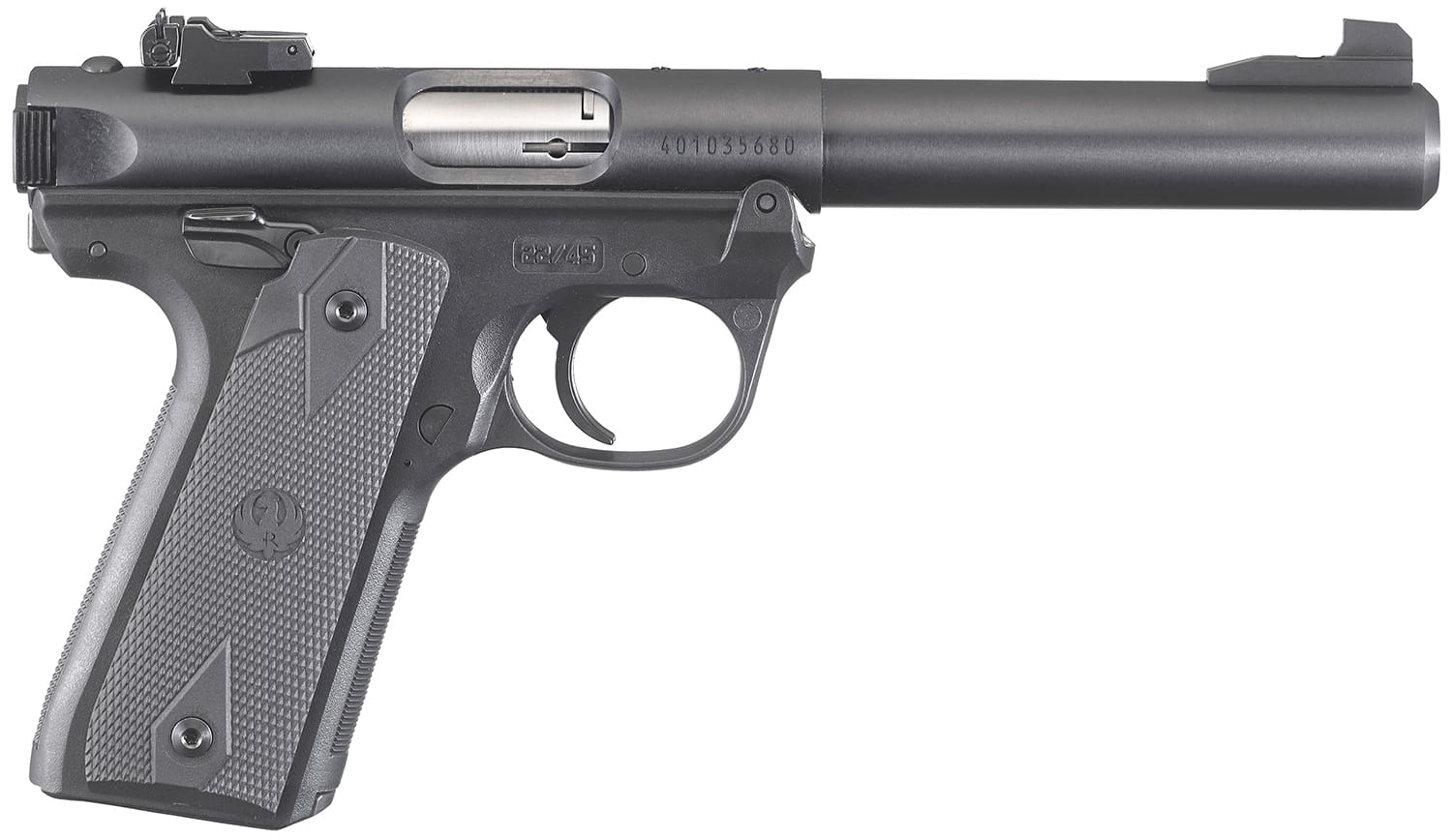 RUGER MARK IV 22/45 5.5″ BULL BBL, BLUED 2-10RD MAGS CA COMPLIANT