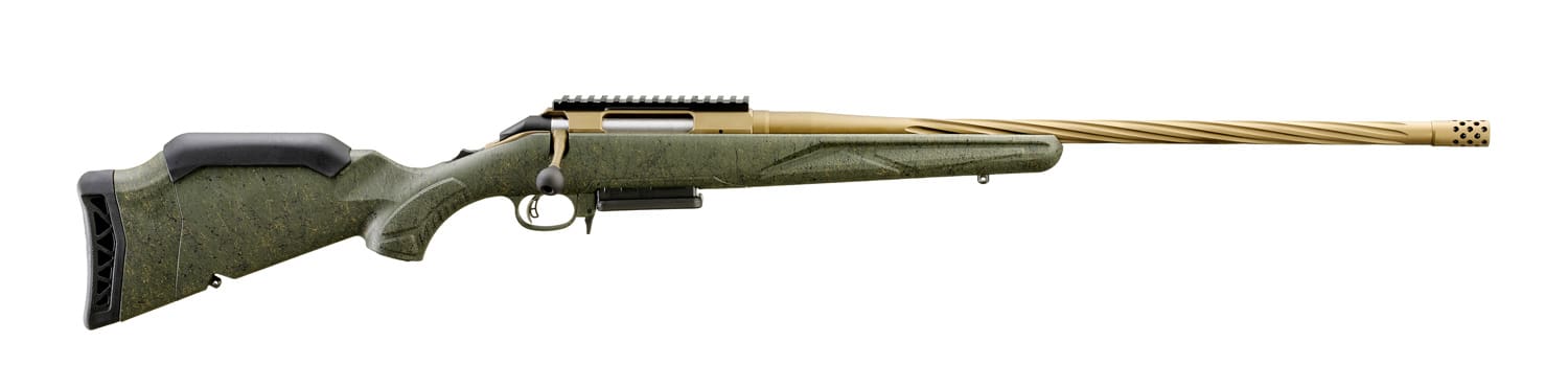 RUGER AMERICAN G2 PRED RFL 7MM-08REM 22″ T.B. SPIRAL BBL, GRN SPLTR,BRNT BRNZ 3RD