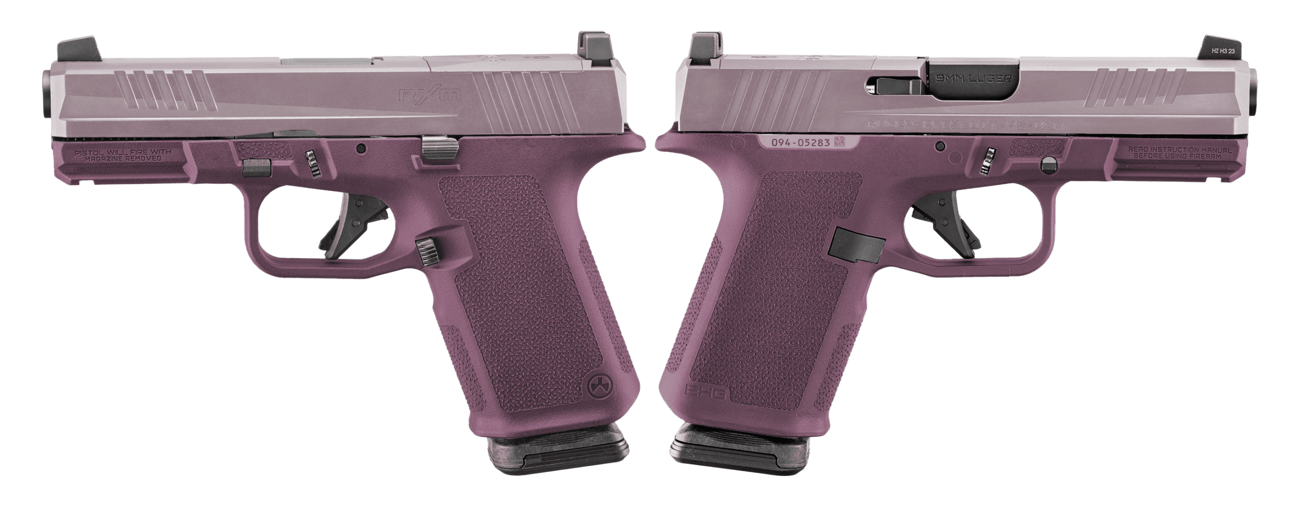 RUGER RXM 9MM PISTOL 4″ BBL TWO TONE BLUSH, MAGPUL EHG, O.R. 2-15RD MAGS – ORION EXCLUSIVE