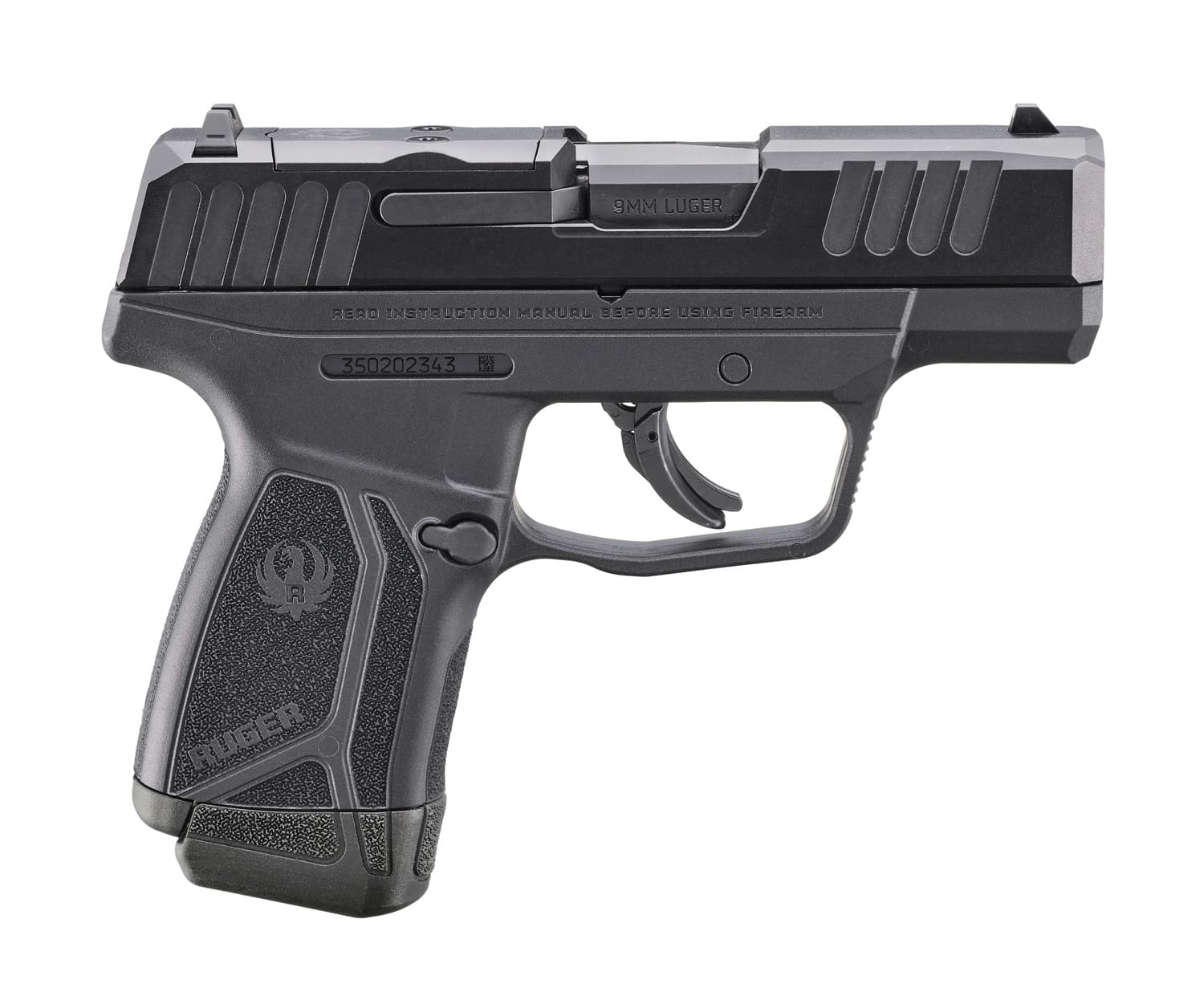RUGER MAX-9 9MM PISTOL BLACK 3.2″ OPTIC READY 1-12RD MAGS
