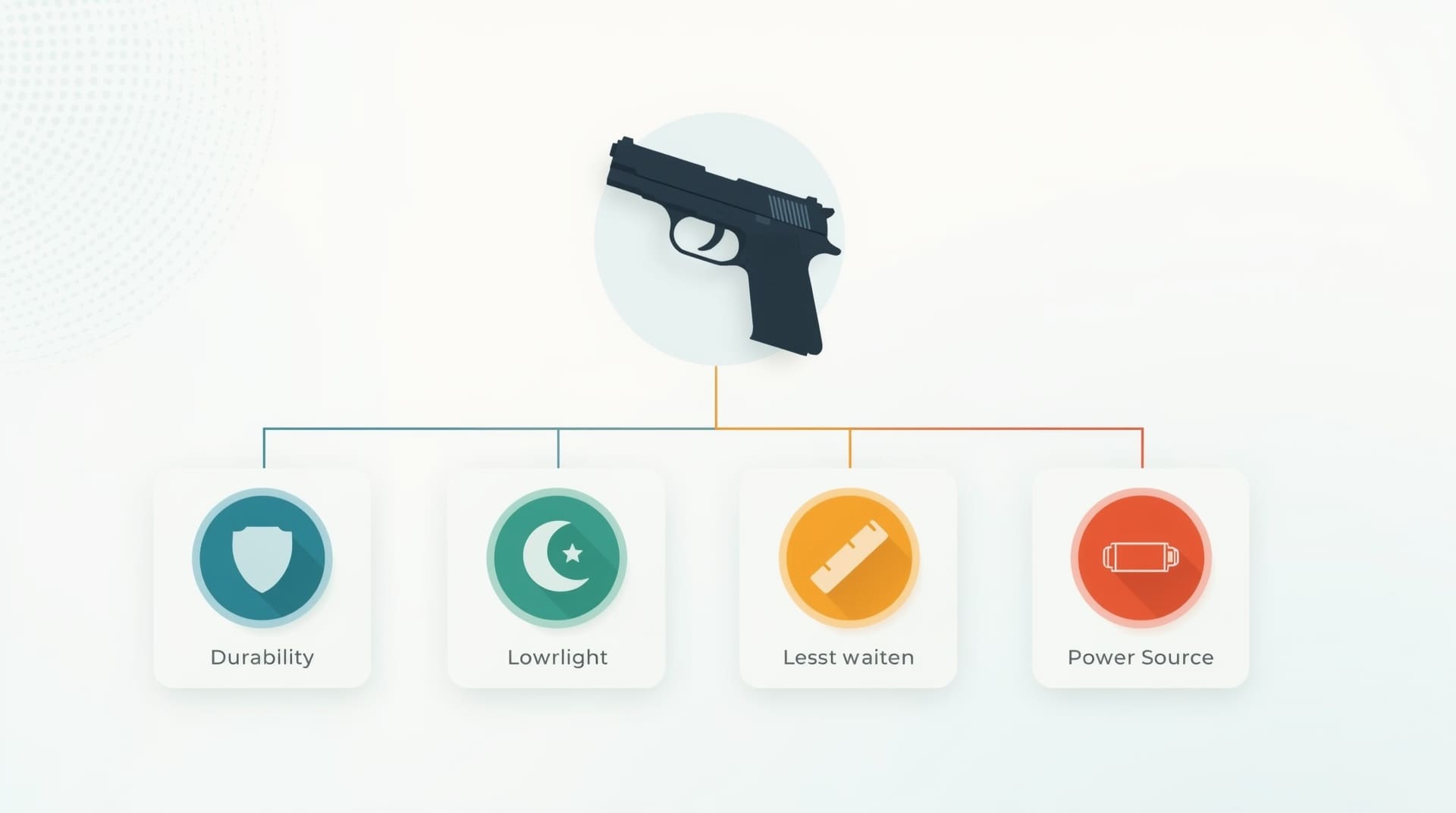 infographic decision framework showing how to choose the right red dot sight for a pistol