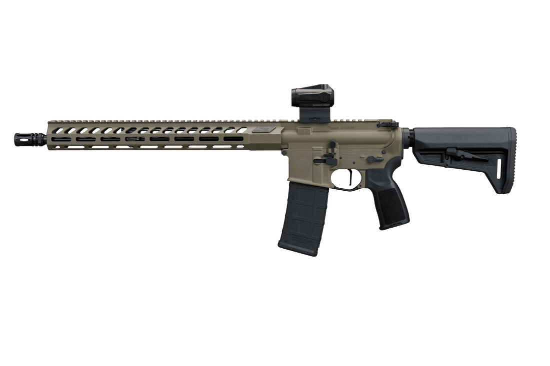 SIG SAUER M400 FORGE 5.56 RIFLE 16.5" BBL, MOSS GREEN, ROMEO MSR G2, TELESTOCK 1-30RD MAG - Image 3