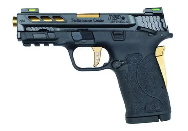 SMITH & WESSON PC M&P 380 SHIELD EZ 3.75" PSTL GLD PRTD BRL 8RD TLCI SAO MA COMPL - Image 2