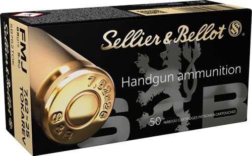 S&B 7.62X25 TOKAREV 85GR – FMJ-RN 50RD 30BX/CS