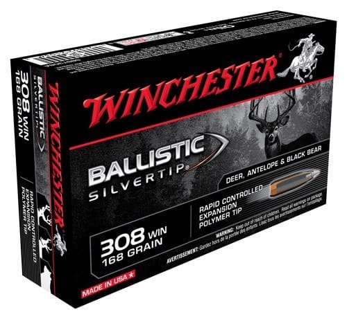 WINCHESTER SUPREME 308 WIN – 168GR SILVERTIP 20RD 10BX/CS