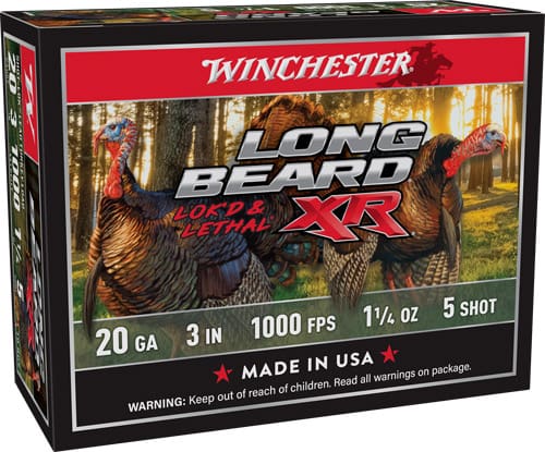 WINCHESTER LONG BEARD XR 20GA – 3″ 1-1/4OZ #5 10RD 10BX/CS