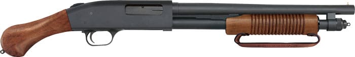 MOSSBERG 590 NIGHTSTICK 20GA – 3″ 6RD 14.375″ BLUED/WALNUT