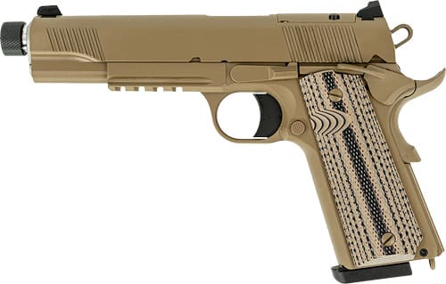 TISAS 1911 DUTY B45RDG 45ACP – 5.5″ THREADED BBL 8RD FDE