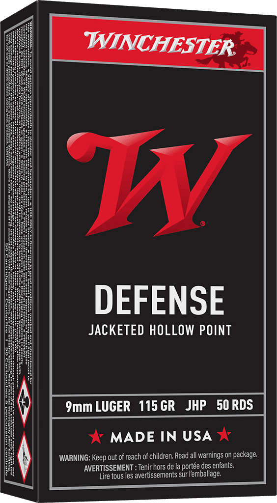 WINCHESTER USA JHP 9MM 115GR 50RD BOX 500RD CASE